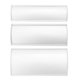 Kantoor naambordje van zilverkleurig aluminium 205 x 60 mm met papierinleg - per 1 stuk