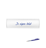 Kantoor naambordje van zilverkleurig aluminium 205 x 60 mm met papierinleg - per 1 stuk