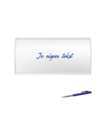 Kantoor naambordje van zilverkleurig aluminium 205 x 100 mm met papierinleg - per 1 stuk
