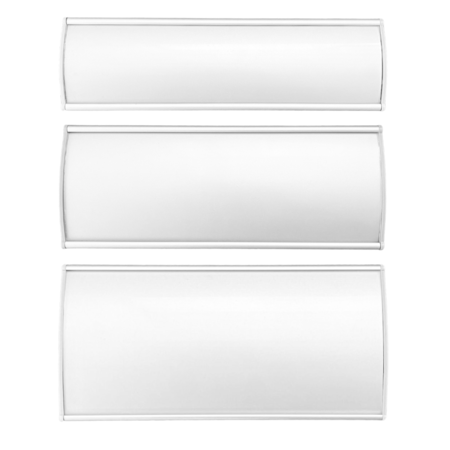 Kantoor naambordje van zilverkleurig aluminium 205 x 60 mm met eigen ontwerp - per 1 stuk