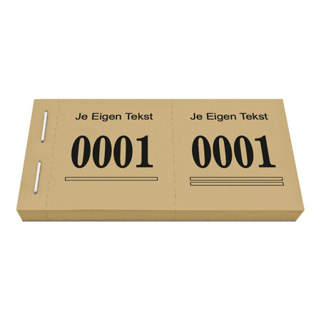 Loterijboekjes Safe met eigen regel tekst - per 1000 nummers