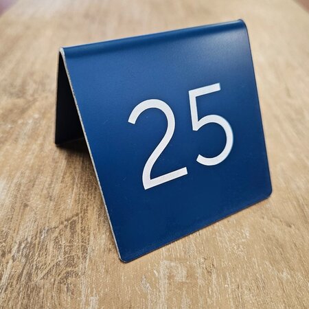Tafelnummer van acrylaat in de kleur blauw - per 1 stuk