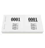 Lotenboekjes met 4 regels eigen tekst - per 1000 nummers