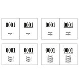 Lotenboekjes met 4 regels eigen tekst - per 1000 nummers