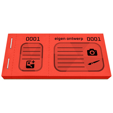 XXL loten met eigen ontwerp zwarte druk - per 300 loten