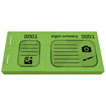 XXL loten met eigen ontwerp zwarte druk - per 300 loten