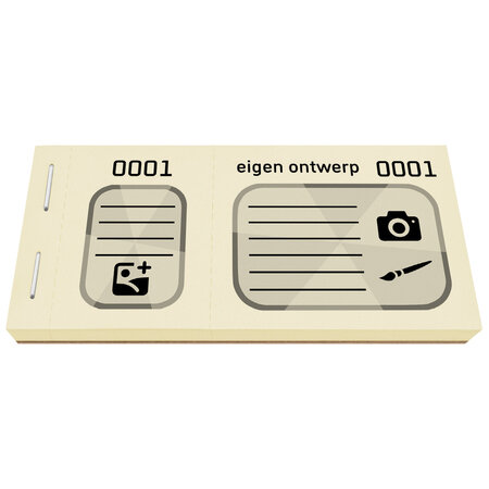 XXL loten met eigen ontwerp zwarte druk - per 300 loten