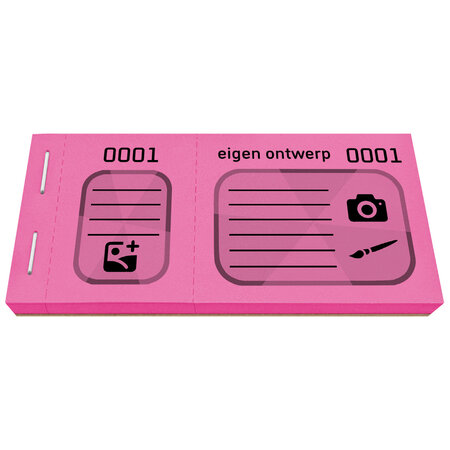 Grote loten met eigen ontwerp zwarte druk - per 600 lootjes