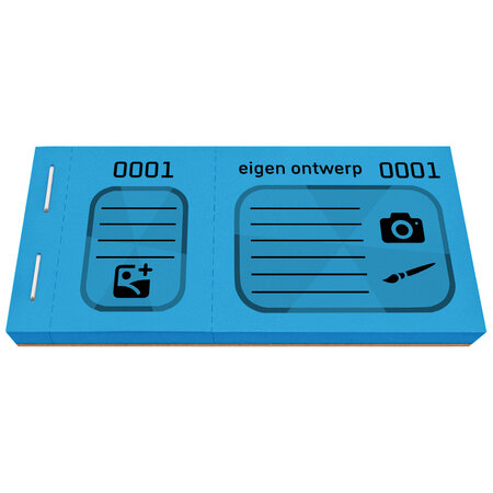 Grote loten met eigen ontwerp zwarte druk - per 600 lootjes