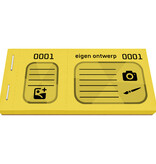 Grote loten met eigen ontwerp zwarte druk - per 600 lootjes