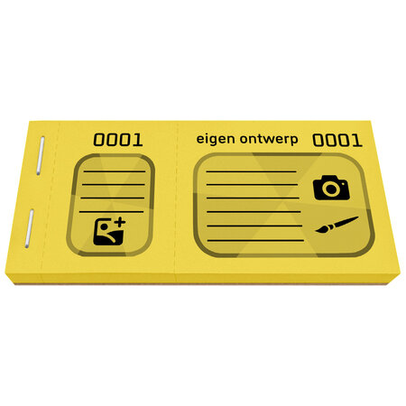 Grote loten met eigen ontwerp zwarte druk - per 600 lootjes