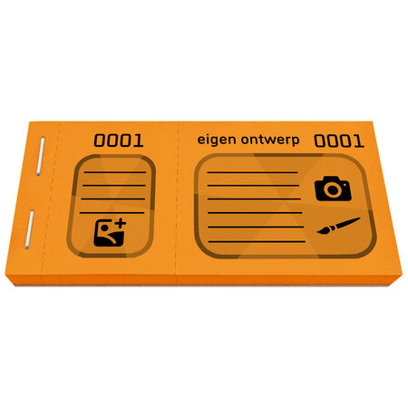 Grote loten met eigen ontwerp zwarte druk - per 600 lootjes