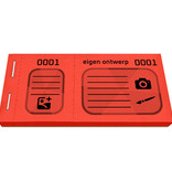 Grote loten met eigen ontwerp zwarte druk - per 600 lootjes