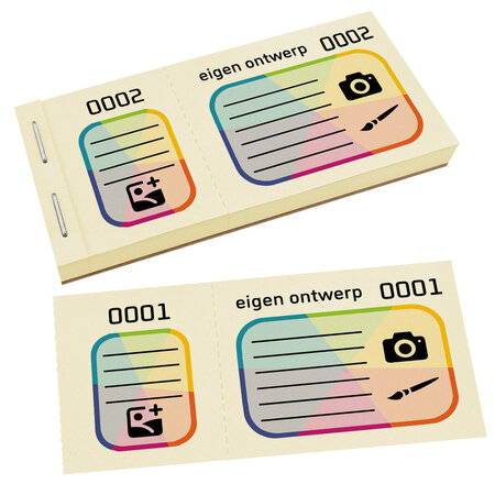 Grote loten met eigen ontwerp full colour druk - per 600 lootjes