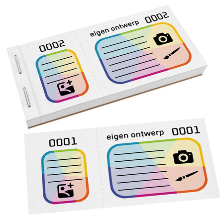 Grote loten met eigen ontwerp full colour druk - per 600 lootjes
