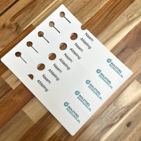 CombiCraft Sleufetiketten met eigen ontwerp 250x38mm  - per 200 etiketten