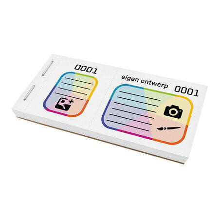 Grote loten met eigen ontwerp full colour druk - per 600 lootjes