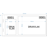 XXL loten met eigen ontwerp zwarte druk - per 300 loten
