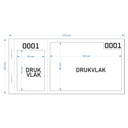 XXL loten met eigen ontwerp zwarte druk - per 300 loten