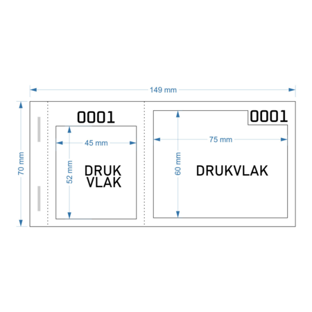 Grote loten met eigen ontwerp full colour druk - per 600 lootjes