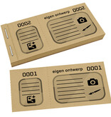 Grote loten met eigen ontwerp zwarte druk - per 600 lootjes