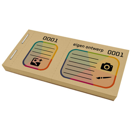 Grote loten met eigen ontwerp full colour druk - per 600 lootjes