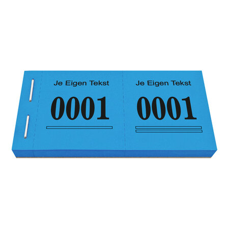 Garderobenummers met eigen regel tekst - per 1000 nummers