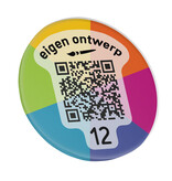 QR-code bordje van plexiglas met eigen ontwerp rond - per 1 stuk