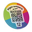 QR-code bordje van plexiglas met eigen ontwerp rond - per 1 stuk