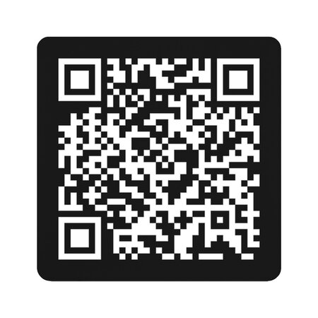 QR-code bordje van acrylaat met tape in zwart - per 1 stuk