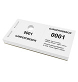 Garderobe kaartjes met ophanggat niet aansprakelijk - per 1000 kaartjes