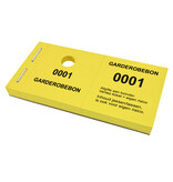 Garderobe kaartjes met ophanggat niet aansprakelijk - per 1000 kaartjes