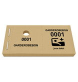Garderobenummers van papier met tekst en logo - per 1000 nummers