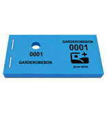 Garderobenummers van papier met tekst en logo - per 1000 nummers