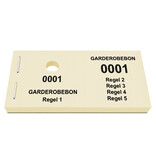 CombiCraft Garderobebonnen met 5 regels eigen tekst - per 1000 bonnen