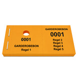 CombiCraft Garderobebonnen met 5 regels eigen tekst - per 1000 bonnen