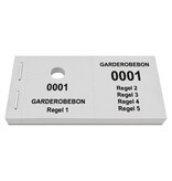 CombiCraft Garderobebonnen met 5 regels eigen tekst - per 1000 bonnen