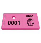 Garderobe tickets met jas icoon - per 1000 tickets