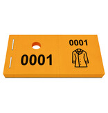 Garderobe tickets met jas icoon - per 1000 tickets