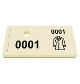 Garderobe tickets met jas icoon - per 1000 tickets