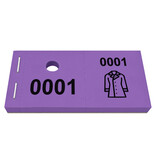Garderobe tickets met jas icoon - per 1000 tickets