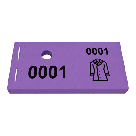 Garderobe tickets met jas icoon - per 1000 tickets