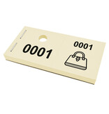 Garderobenummer universeel met tas icoon - per 1000 bonnen