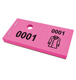 Garderobe tickets met jas icoon - per 1000 tickets