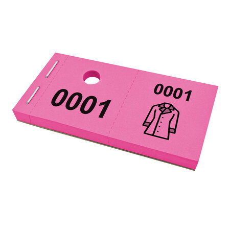 Garderobe tickets met jas icoon - per 1000 tickets