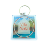 Plexiglas sleutelhanger met jouw foto vierkant 50x50mm - per 1 stuk
