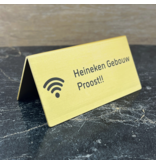 Wifi bordje Elisto in goudkleurig aluminium 100 x 50 mm - per 1 stuk