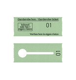 Garderobebonnen op rol met ophanggat - 500 dubbele bonnen