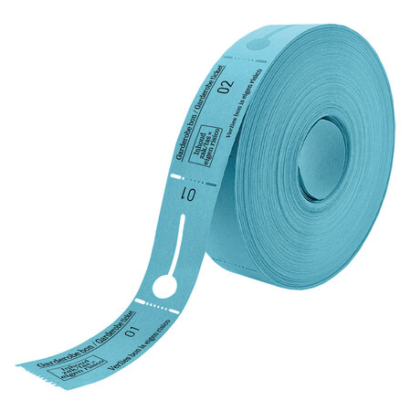 Garderobebonnen op rol met ophanggat - 500 dubbele bonnen