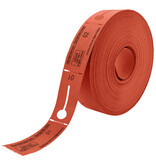 Garderobebonnen op rol met ophanggat - 500 dubbele bonnen